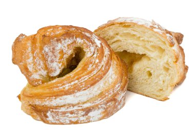 Beyaz arka plan üzerinde izole taze topuz