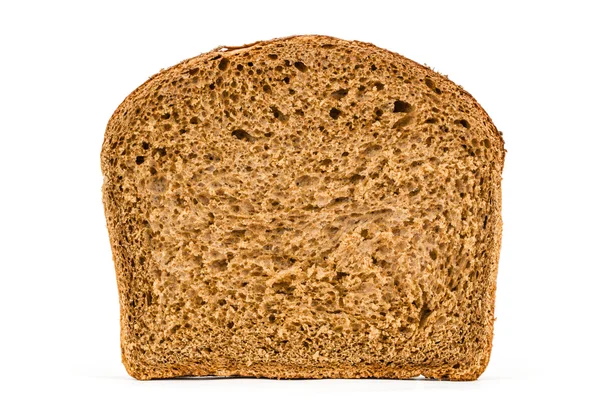 Gesneden in de helft van een brood van vers brood, geïsoleerd op witte achtergrond — Stockfoto