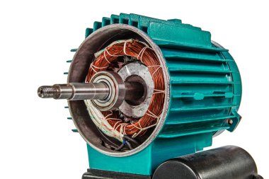 Elektrik motorlu, izole üzerinde beyaz arka plan