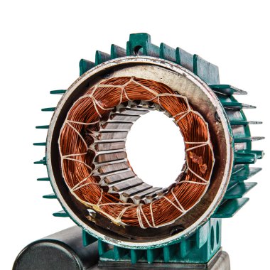 Elektrik motorlu, izole üzerinde beyaz arka plan