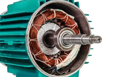 Elektrik motorlu, izole üzerinde beyaz arka plan