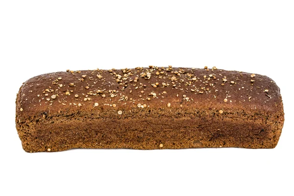 Karanlık un, beyaz arka plan üzerinde izole yapılmış ekmek — Stok fotoğraf