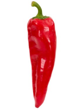 Beyaz arka plan üzerinde izole kırmızı sıcak biber biber
