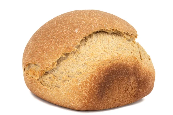 Brot Mit Appetitanregender Kruste Isoliert Auf Weißem Hintergrund — Stockfoto