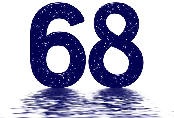 68番 68番 星の空のテクスチャの模倣は 水面に反射し 3Dレンダリングに分離 — ストック写真