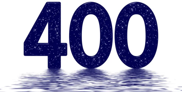 Numerieke 400 Vierhonderd Sterrenhemel Textuur Imitatie Gereflecteerd Het Wateroppervlak Geïsoleerd — Stockfoto