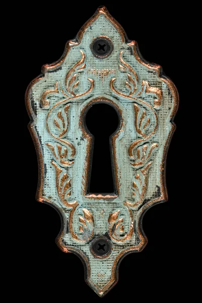 Keyhole Decorative Design Element Isolated Black Background — Stock Photo, Image