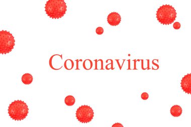 Beyaz arka planda izole edilmiş Coronavirus yazıtları, Dünya Sağlık Örgütü WHO yeni Coronavirus hastalığı için resmi bir isim verdi 