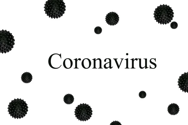 Inscrição Coronavirus Isolado Sobre Fundo Branco Organização Mundial Saúde Oms — Fotografia de Stock