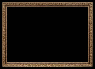 Resim veya fotoğraf için çalışma çerçevesi, dekorasyon veya tasarım için element, siyah arkaplanda izole