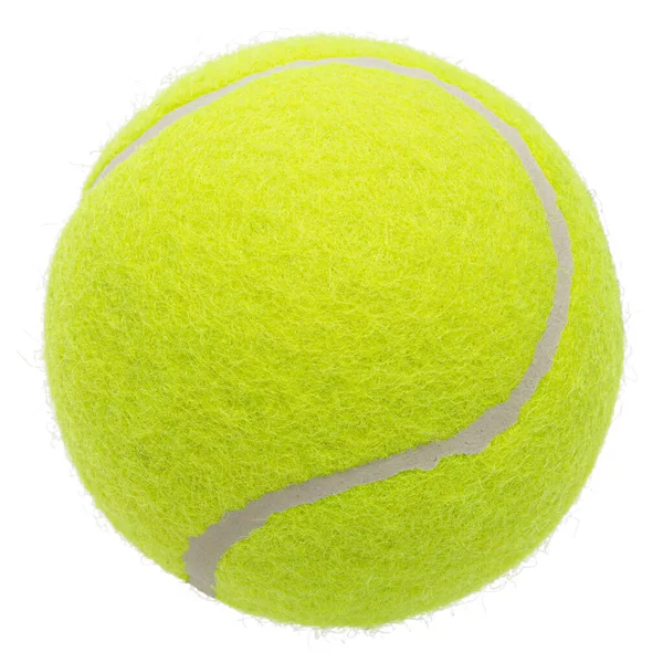 Groene Tennisbal Geïsoleerd Witte Achtergrond — Stockfoto