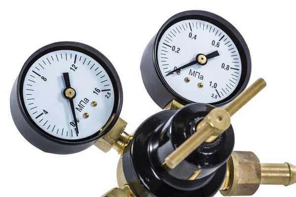 圧力計、クリッピング pa、絶縁のガス圧力レギュレータ — ストック写真