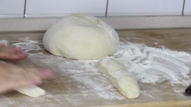 Preparation of dough for baking — Stock Video