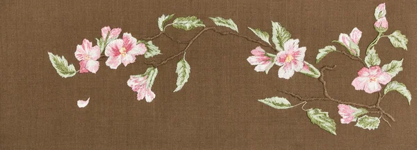 Beautiful embroidered pattern, handmade — Stock Photo, Image