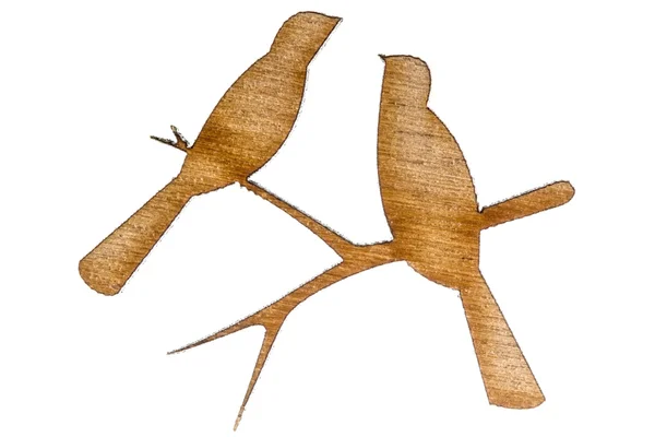 Figurin från trä spånskiva, dekorativa element för klippbok — Stockfoto