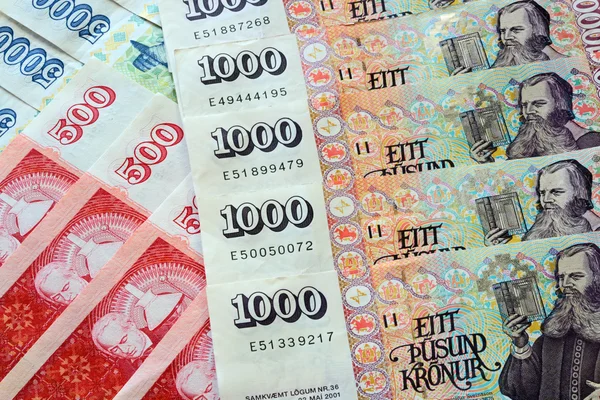 Iceland Krona Banknotes — Stock Photo, Image