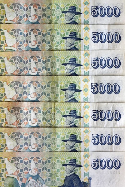 Izlandi korona bankjegyek — Stock Fotó