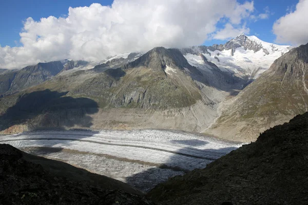 Aletsch Glacier Bernese Oberland Švýcarsko Evropa — Stock fotografie