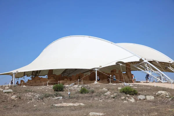 Qrendi Мальта Серпня 2019 Mnajdra Prehistoric Temple Site Тисячоліття Тепер — стокове фото