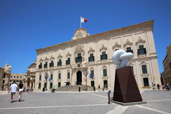 Valletta Malta Agosto 2019 Auberge Castille Valletta Gabinete Primeiro Ministro — Fotografia de Stock