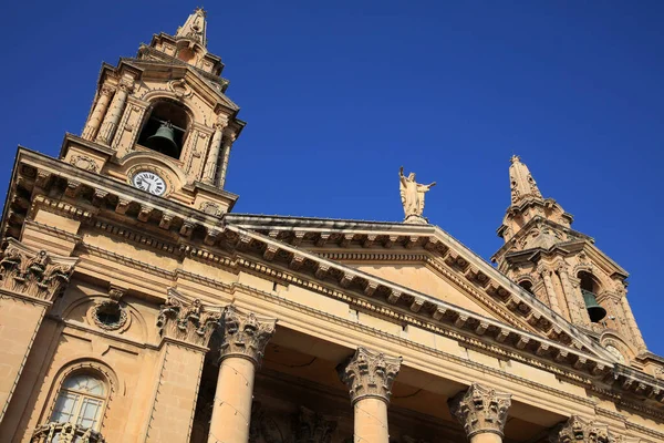 Iglesia Parroquial San Publio También Conocida Como Iglesia Parroquial Floriana — Foto de Stock