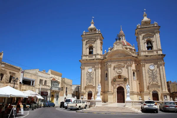 Nadur Malta Ağustos 2019 Nadur Aziz Peter Paul Bazilikası Gozo — Stok fotoğraf