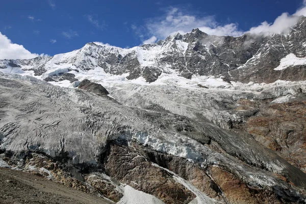 Fee Gletscher Den Schweizer Alpen Die Schweiz Europa — Stockfoto