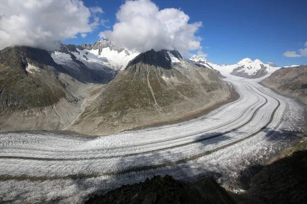 Aletsch Glacier Bernese Oberland Švýcarsko Evropa — Stock fotografie