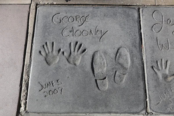 2017 로스앤젤레스 Handprints Hollywood Boulevard Los Angeles 200여 유명인들의 지문이 — 스톡 사진