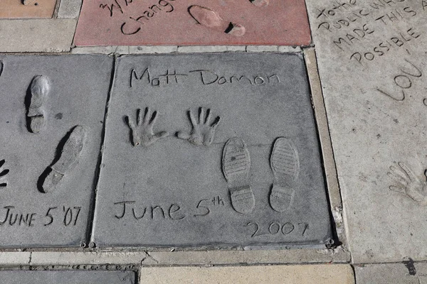 Los Angeles Usa July 2017 Handprints Hollywood Boulevard Los Angeles — Stock Photo, Image