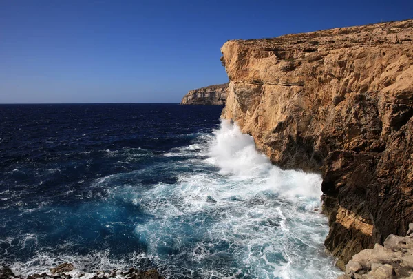 Linia Brzegowa Wyspie Gozo Malcie Europa — Zdjęcie stockowe