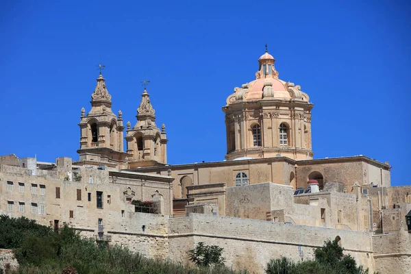 Καθεδρικός Ναός Του Αγίου Παύλου Στην Μεντίνα Μάλτα — Φωτογραφία Αρχείου
