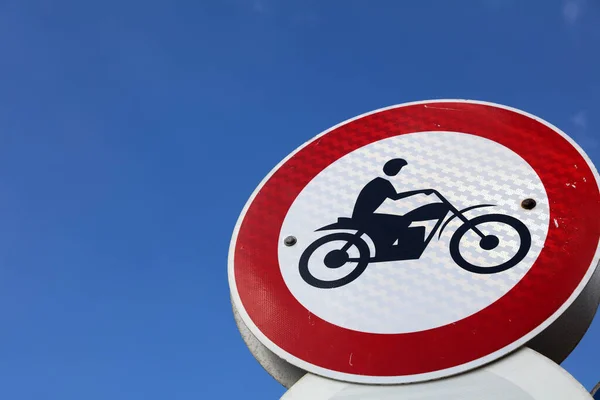 Motorbikes Sign Blue Sky Tel Aviv Israel — Stock Photo, Image