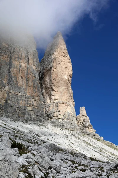 三座山峰拉瓦雷多城国家公园 白云石 南蒂罗尔意大利 — 图库照片
