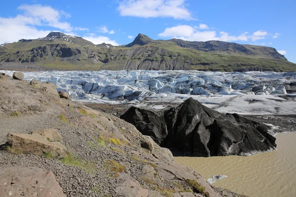 Svinafellsjokull Buzulu. İzlanda — Stok fotoğraf