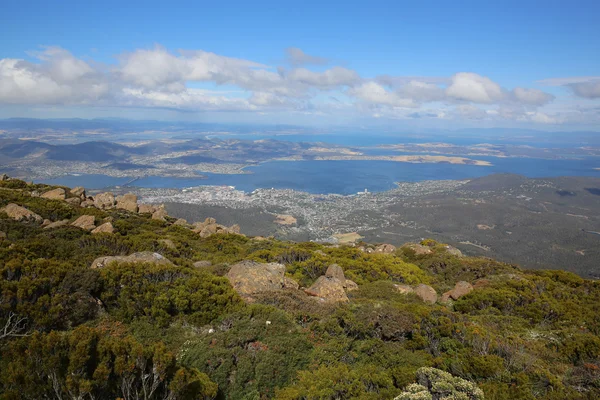 Luchtfoto van Hobart — Stockfoto