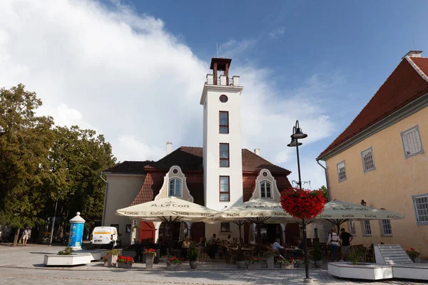Kuressaare Saaremaa Estland August 2019 Ehemaliges Spritzenhaus Und Heute Restaurant — Stockfoto