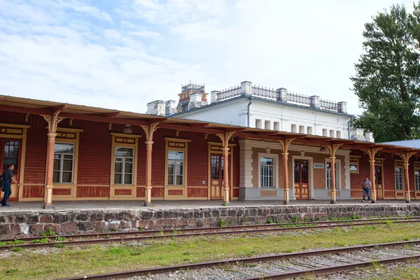 Haapsalu Estonia Agosto 2019 Estación Tren Desaparecida Actualmente Museo Ferrocarriles — Foto de Stock