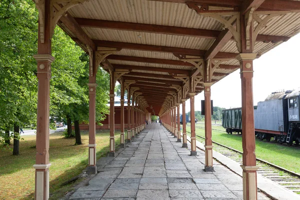 Haapsalu Estónia Agosto 2019 Estação Ferroviária Extinta Atualmente Museu Ferroviário — Fotografia de Stock