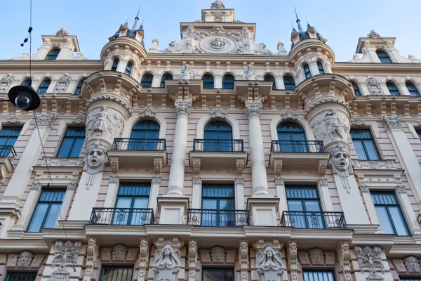 Riga Letónia Agosto 2019 Edifício Modernista Rua Alberta — Fotografia de Stock