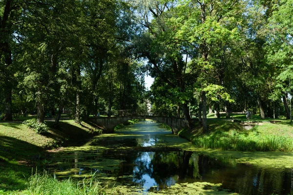 Jelgava Letônia Agosto 2019 Mitau Palace Park — Fotografia de Stock