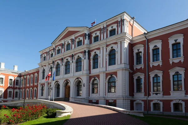 Jelgava Letland Augustus 2019 Paleis Jelgava Ook Bekend Als Paleis Rechtenvrije Stockafbeeldingen