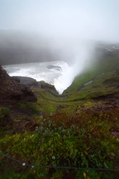 Cascada Gullfoss Verano Islandia —  Fotos de Stock