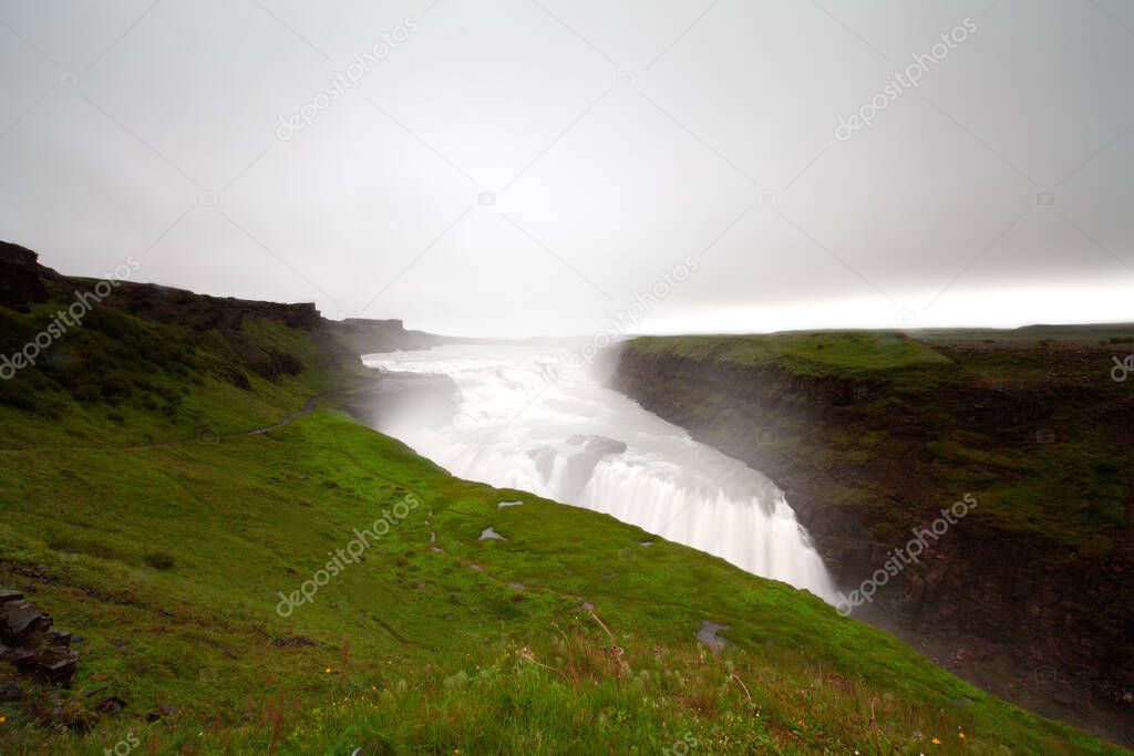 Gullfoss waterfall in summer, Iceland