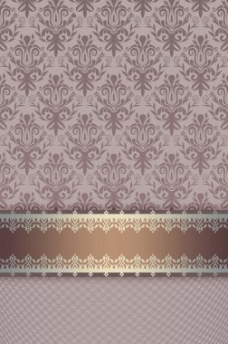 Eski moda desenleri ile antika arka plan.