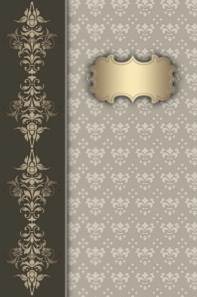 Decorativo sfondo vintage con cornice in oro . — Foto Stock