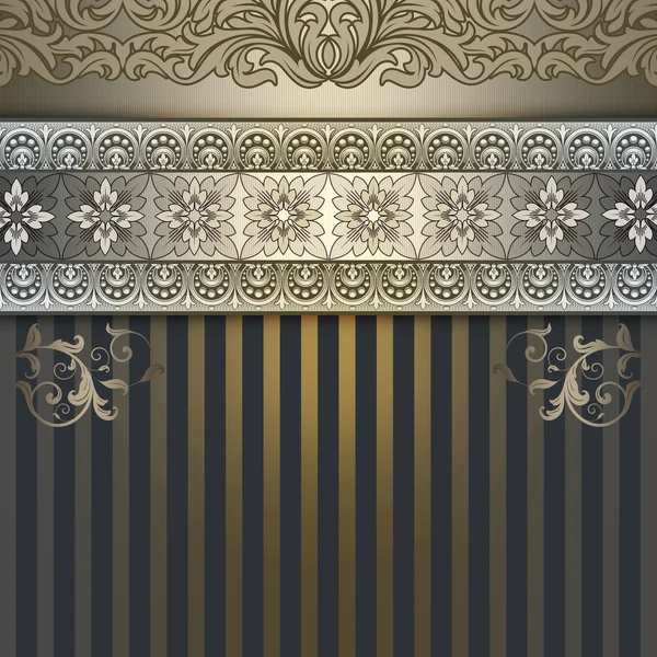 Dekorativer Hintergrund mit dekorativer Vintage-Bordüre. — Stockfoto