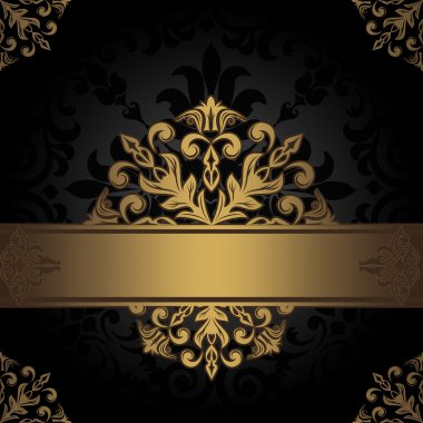 Altın desenleri ile antika arka plan.