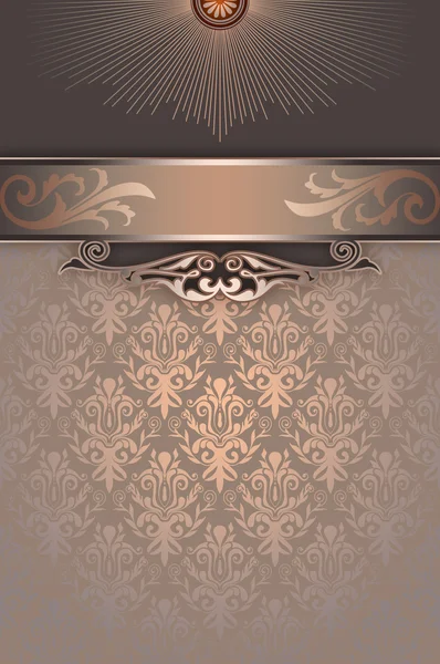 Decorative background with vintage border and patterns. — Stock Photo, Image