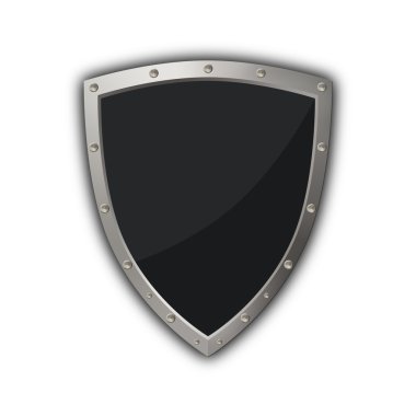 beyaz zemin üzerine Ortaçağ kalkan.